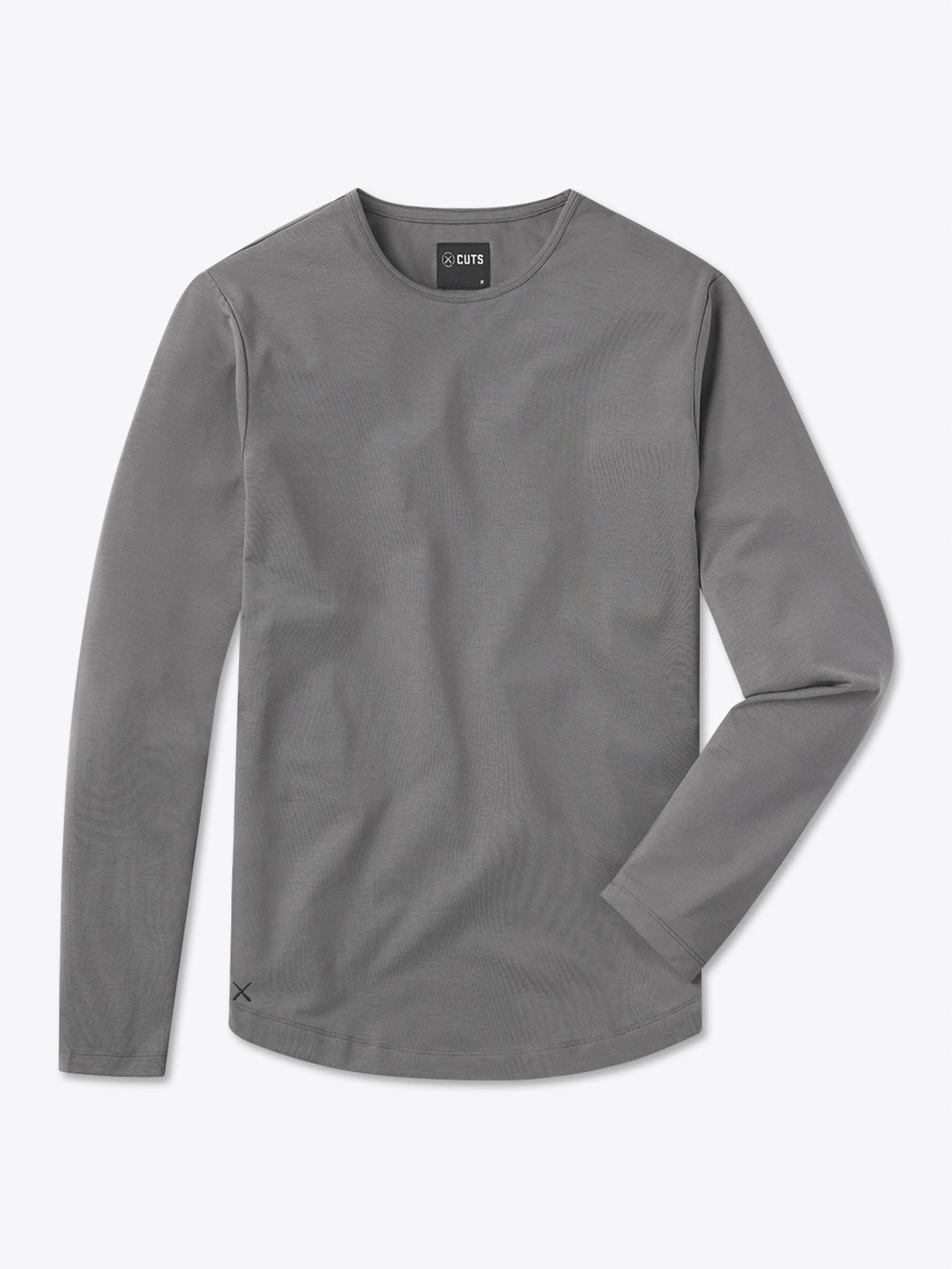 Image of AO Long Sleeve Curve-Hem Tee | Wolf Signature-fit PYCA Pro®