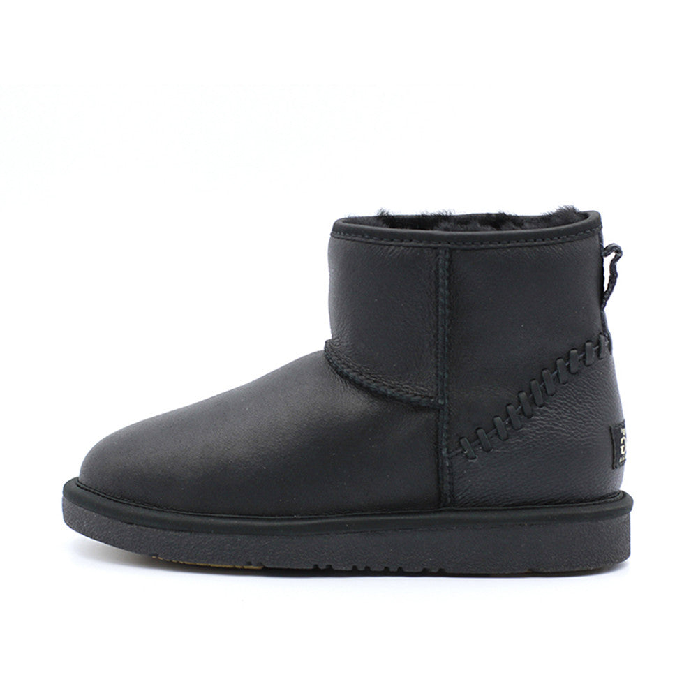 black leather ugg boots