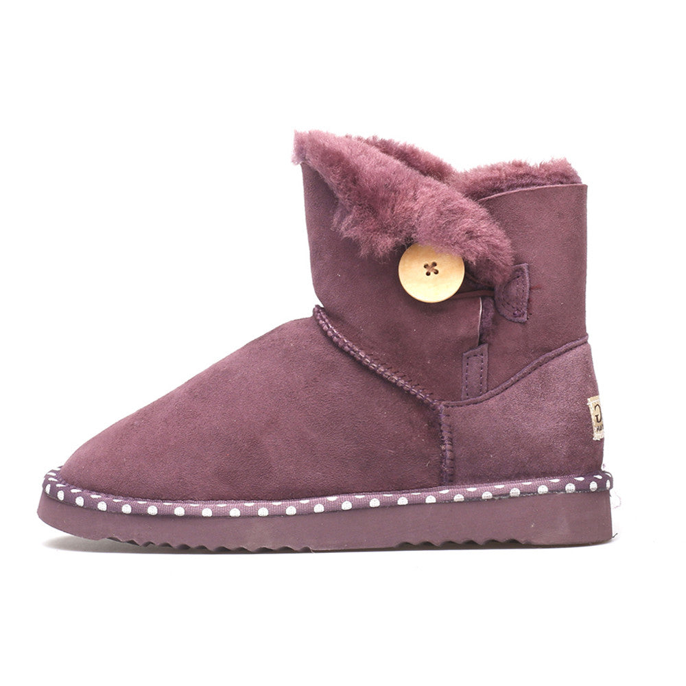 Spotted One Button Ugg Boot - Purple – OZLAMB UGG Australia