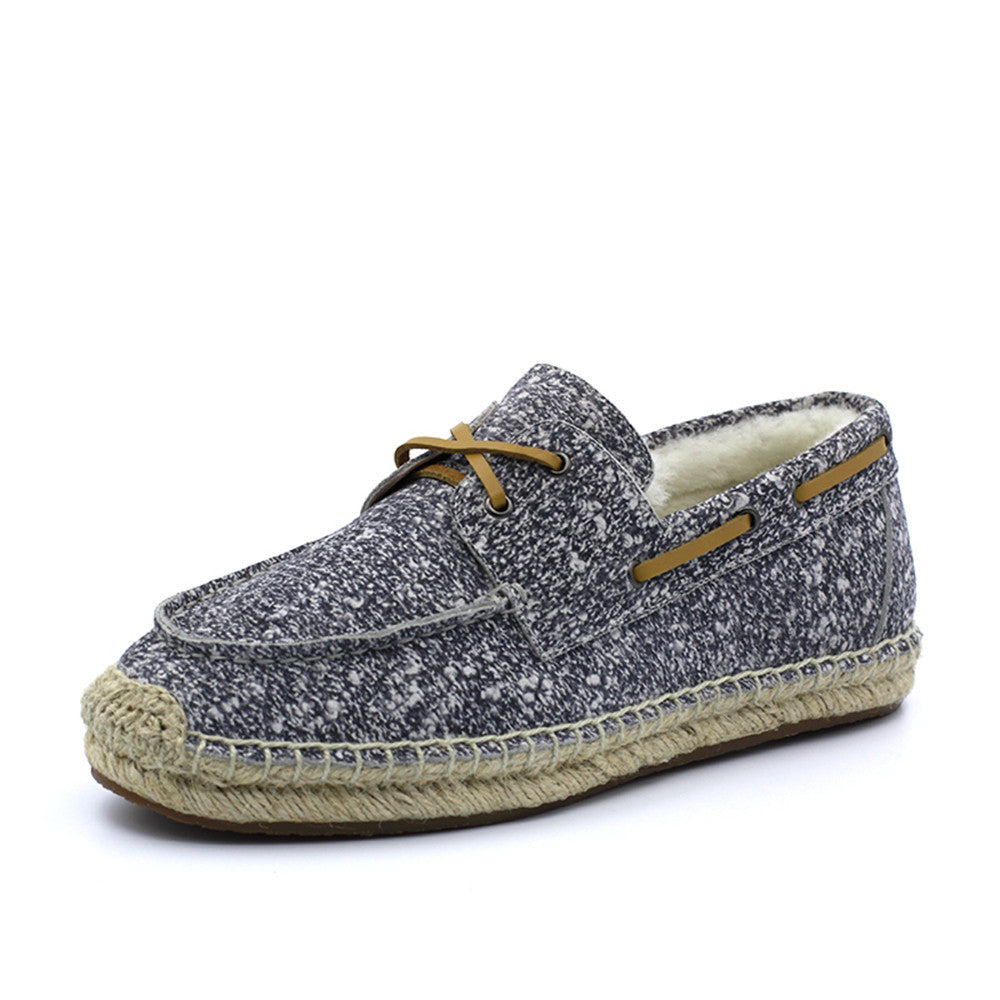 Slater Wool Boat Shoes for Him - White Grey – OZLAMB UGG Australia