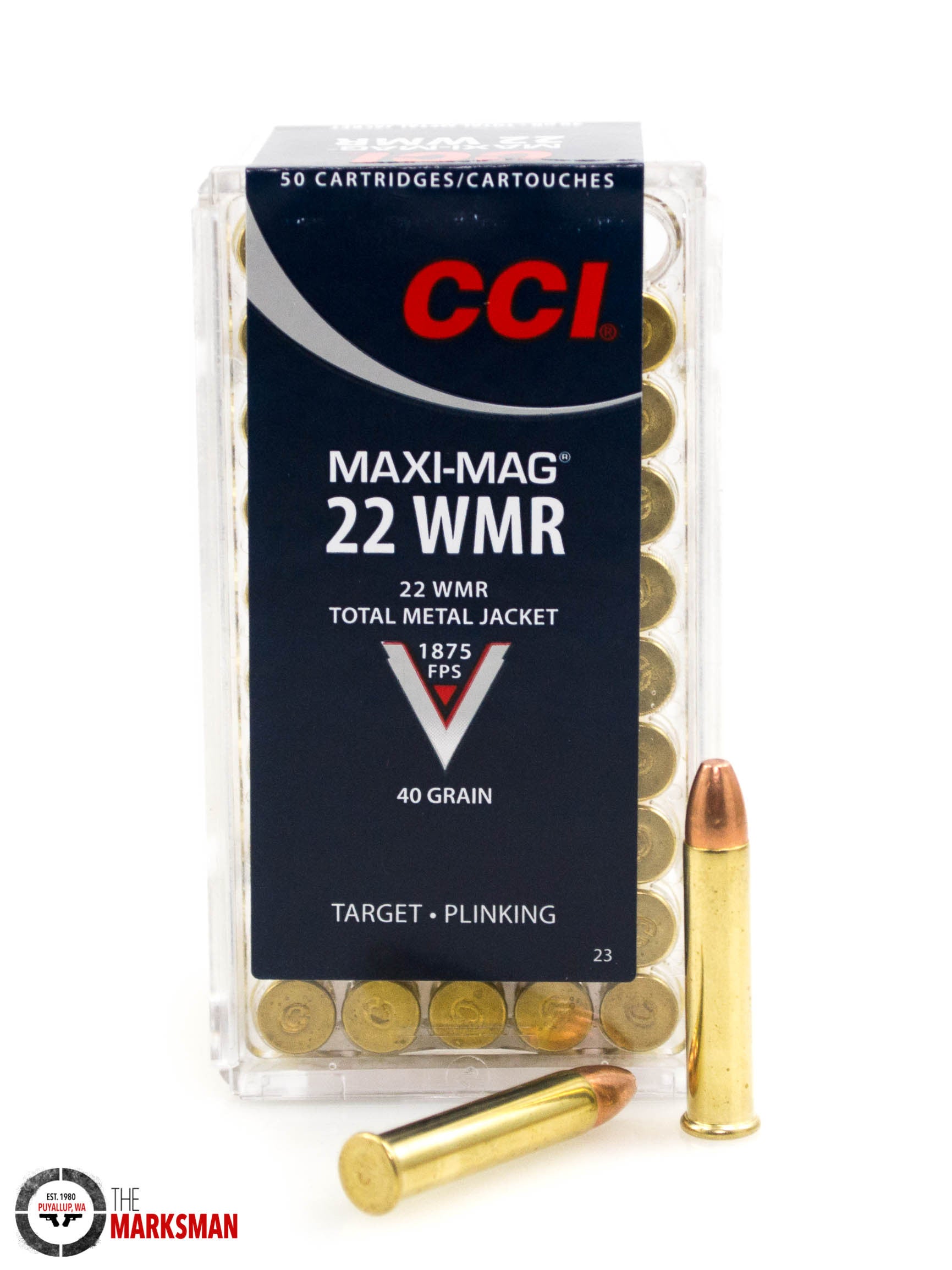 CCI Maxi-Mag .22 Magnum, 40 Gr. TMJ NEW 50 Rd Box 0023-img-0