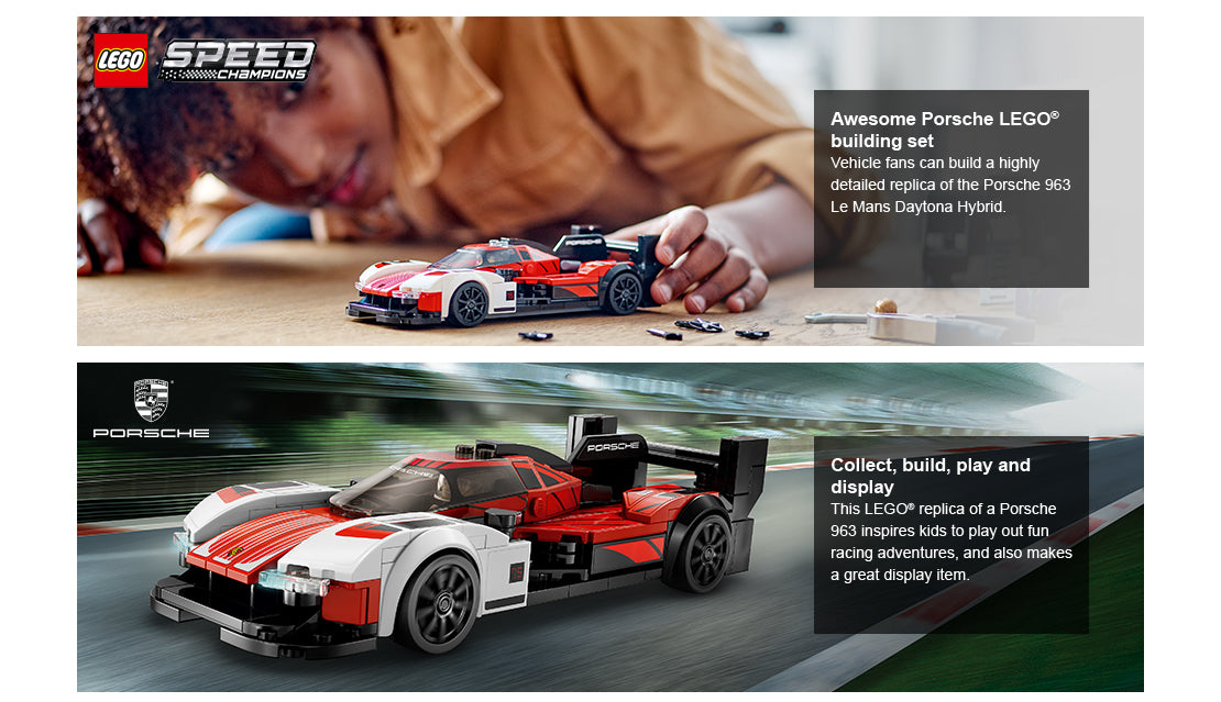 LEGO® Speed Champions Porsche 963 280 Piece Building Set (76916)