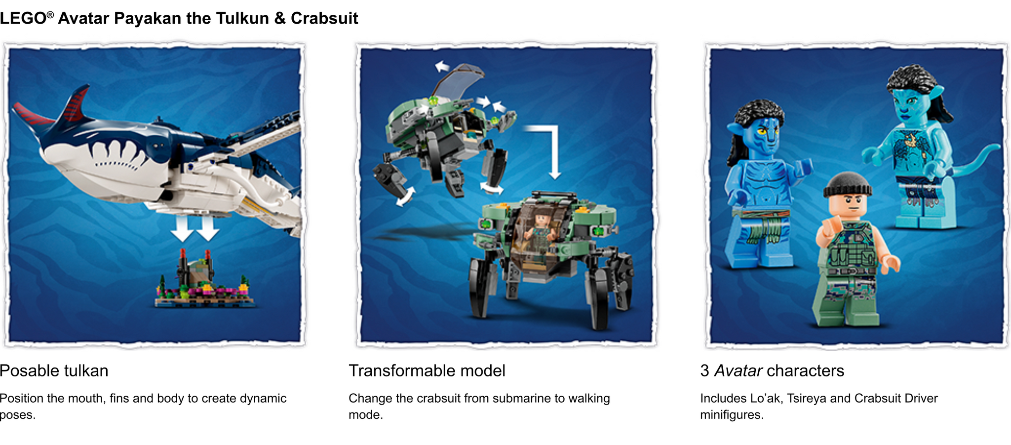 Payakan the Tulkun & Crabsuit 75579, LEGO® Avatar