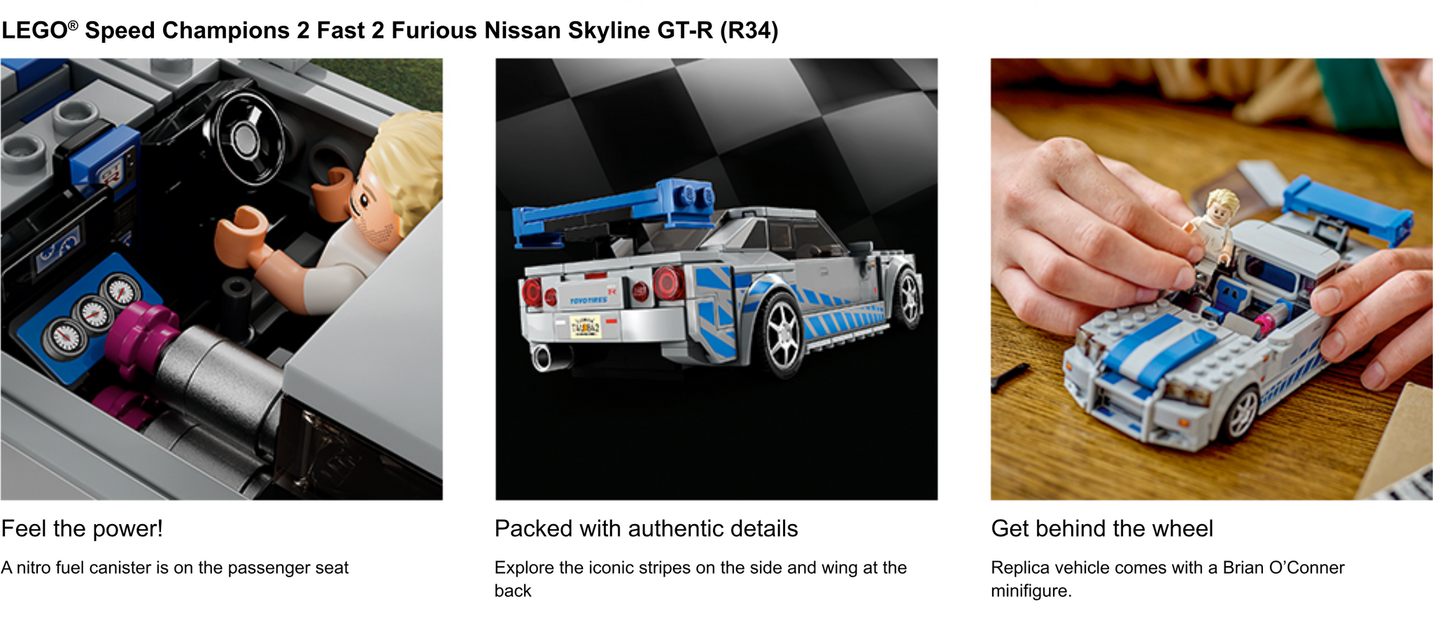 LEGO Speed Champions Nissan Skyline GT-R (R34) 2 Fast 2 Furious