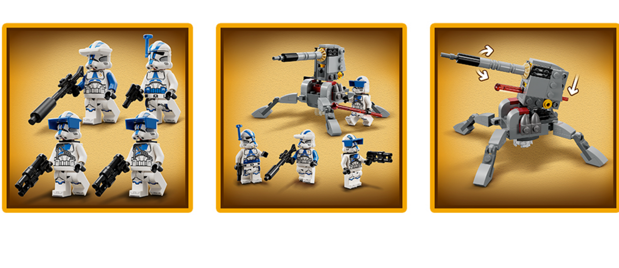 3 pack) LEGO Star Wars 501st Clone Troopers Battle Pack Set 75345 