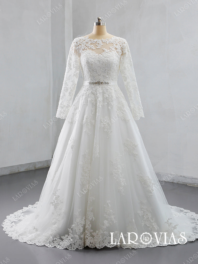wedding gown long back