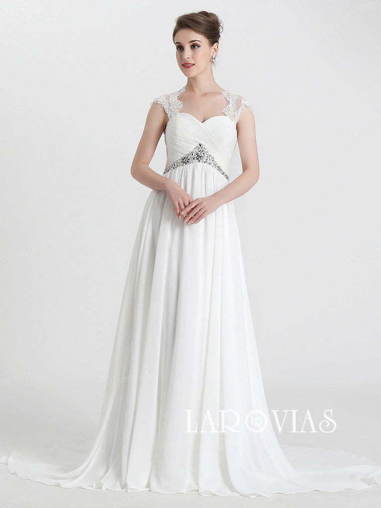 lace tea length wedding dress