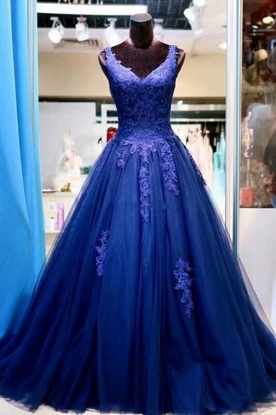 royal blue party wear dress