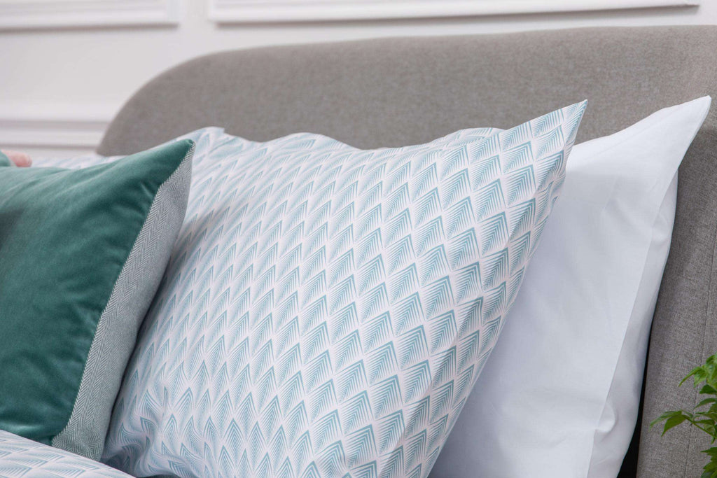 Foxford Aqua And Pale Pink Geometric Duvet Cover