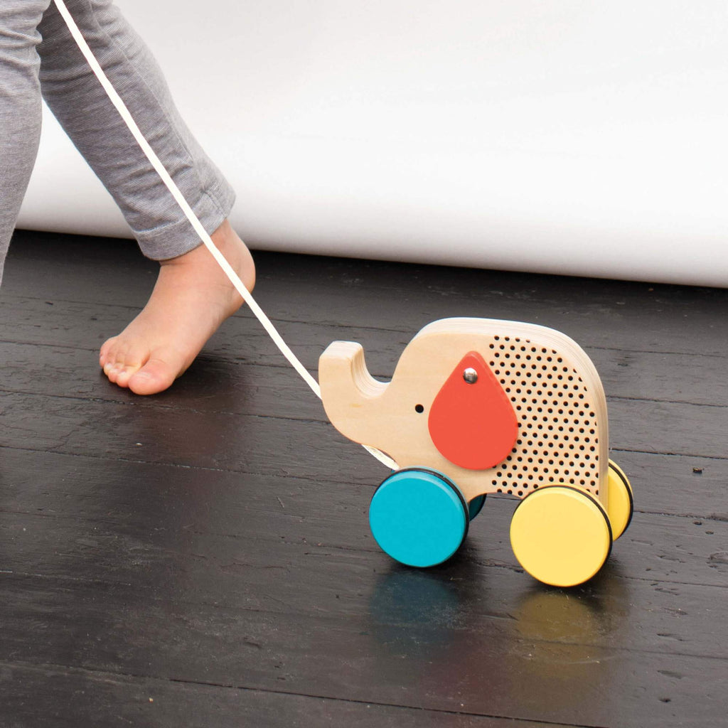 wooden elephant pull toy