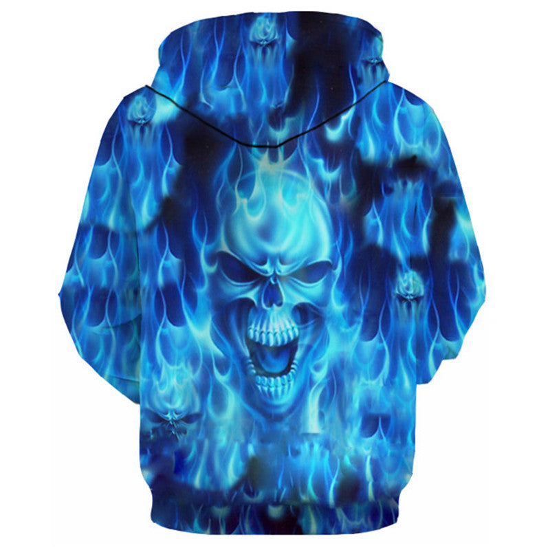 flaming skull hoodie