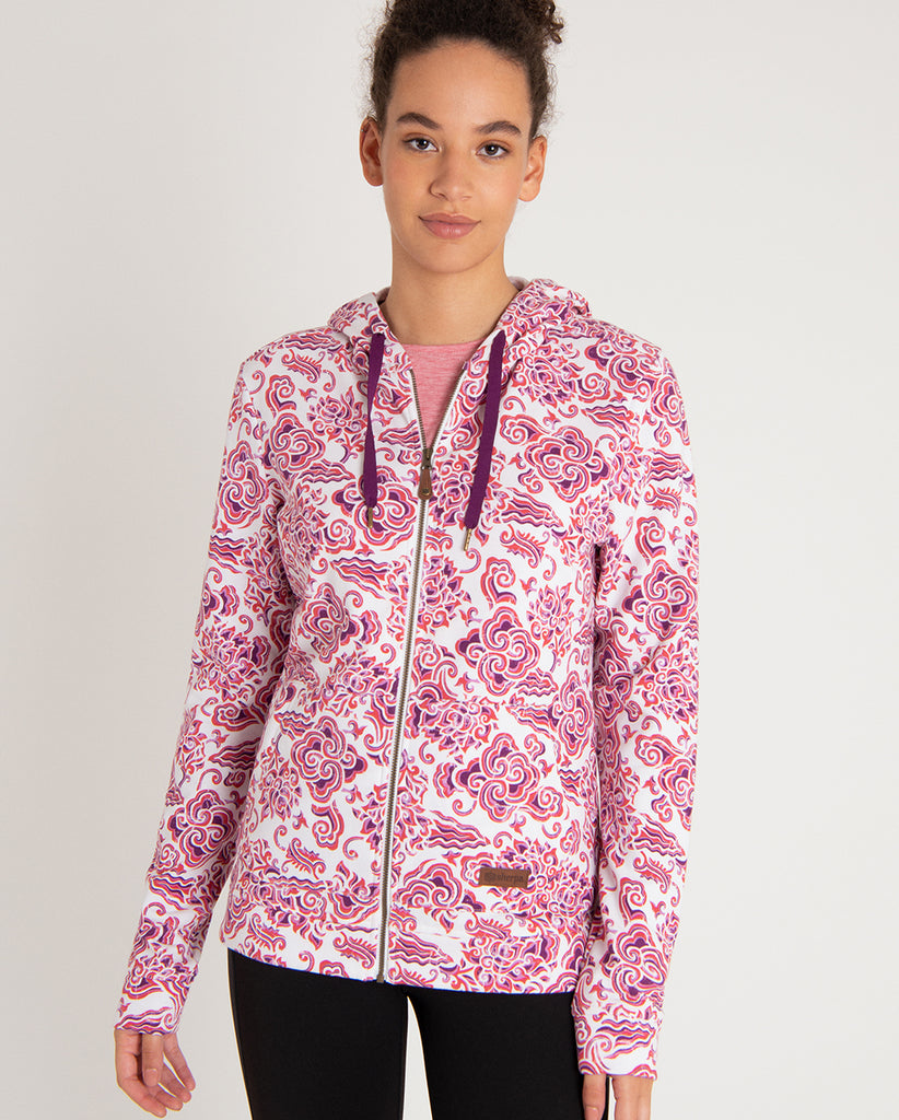 women's sherpa full zip hoodie