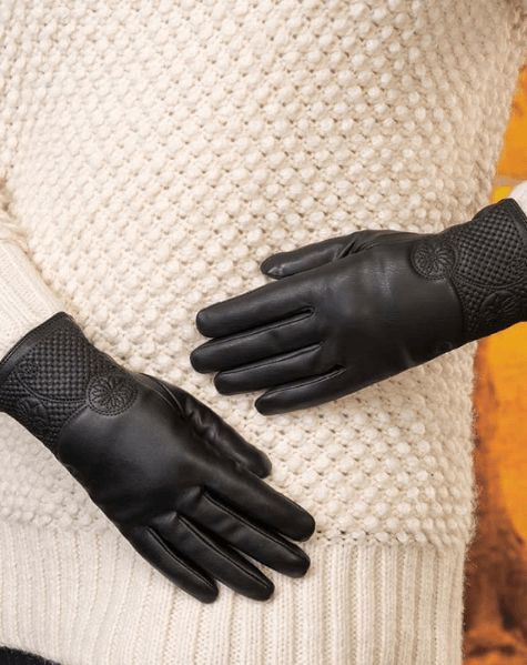 Louis Vuitton LV Medallion Gloves Black Wool