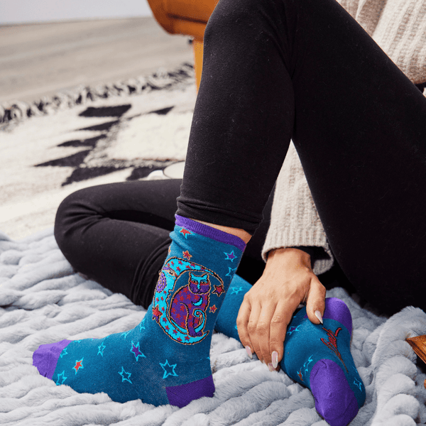 Laurel Burch Wildflowers Crew – Sock Dreams