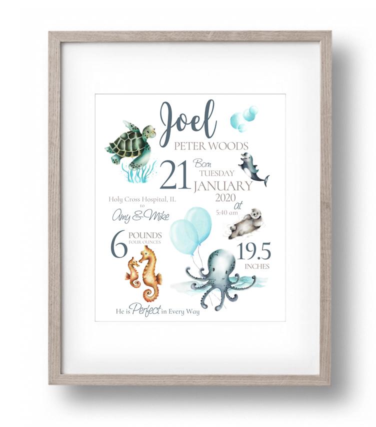 birth announcement print