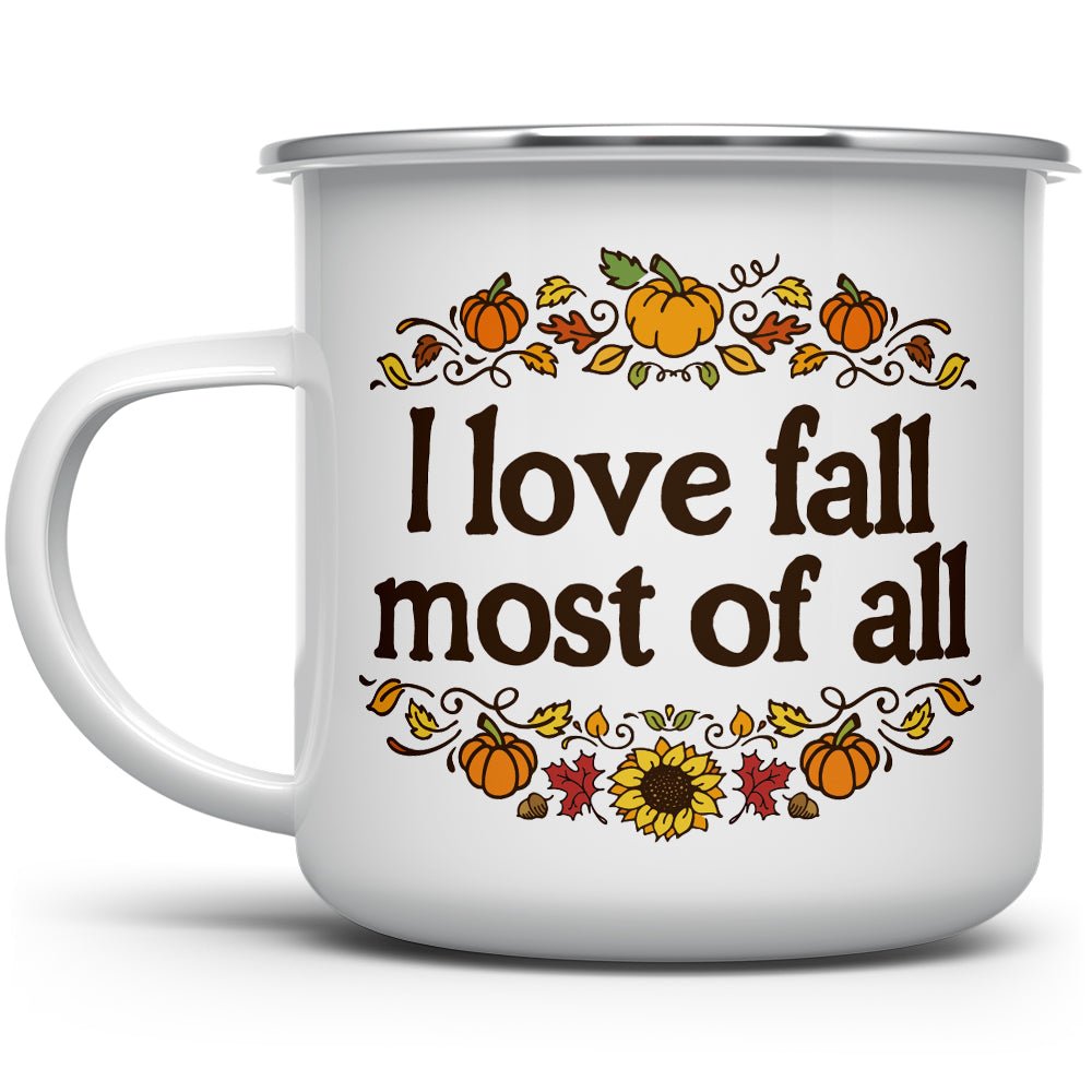 Coffee Mug, Fall Coffee Mug, Football Season, I love fall most of