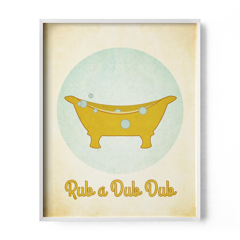 Rub A Dub Dub Wall Art Print Loftipop