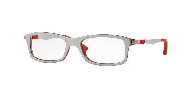 Ray-Ban Junior Vista RY1546 Rectangle Eyeglasses  3632-TOP METALLIC SILVER ON RED 48-16-125 - Color Map silver