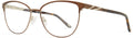  Emozioni 4399 Cat Eye/butterfly Eyeglasses 0FG4-0FG4  Brown Gold (00 Demo Lens)