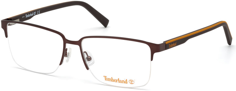 Timberland TB1653 Browline Eyeglasses 049-049 - Matte Dark Brown