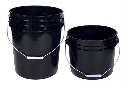 1gal Black HDPE Plastic 50ml Buckets (EZ Lid) - Black