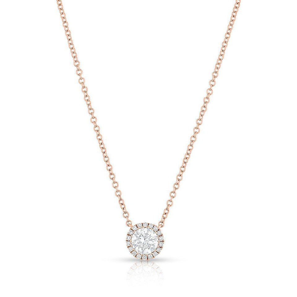 14KT Rose Gold Diamond Luxe Ava Necklace - Anne Sisteron