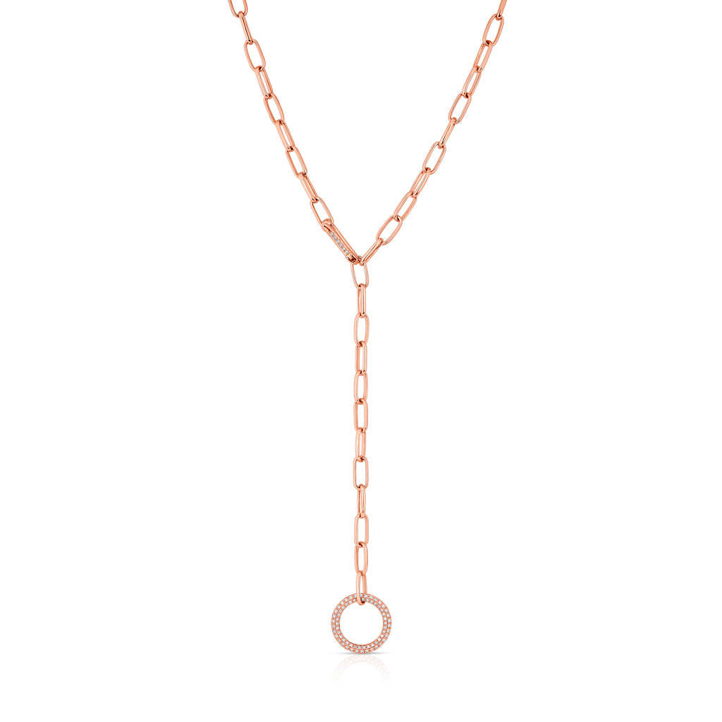 open circle lariat necklace