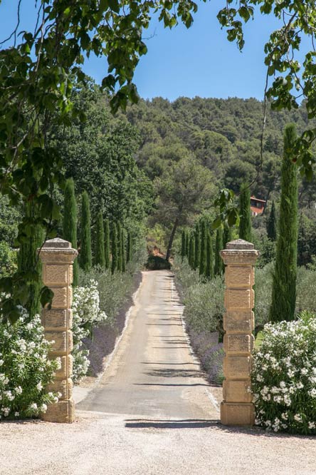 Arriving at Domaine Chantecler, the bastide of Frederic Fekkai and Shirin von Wulffen in Aix-en-Provence