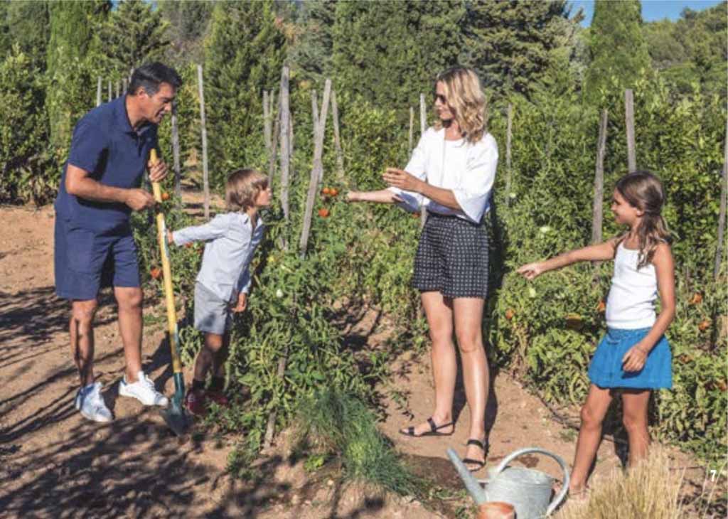 Frederic Fekkai and Shirin von Wulffen in their potager in Aix-en-Provence