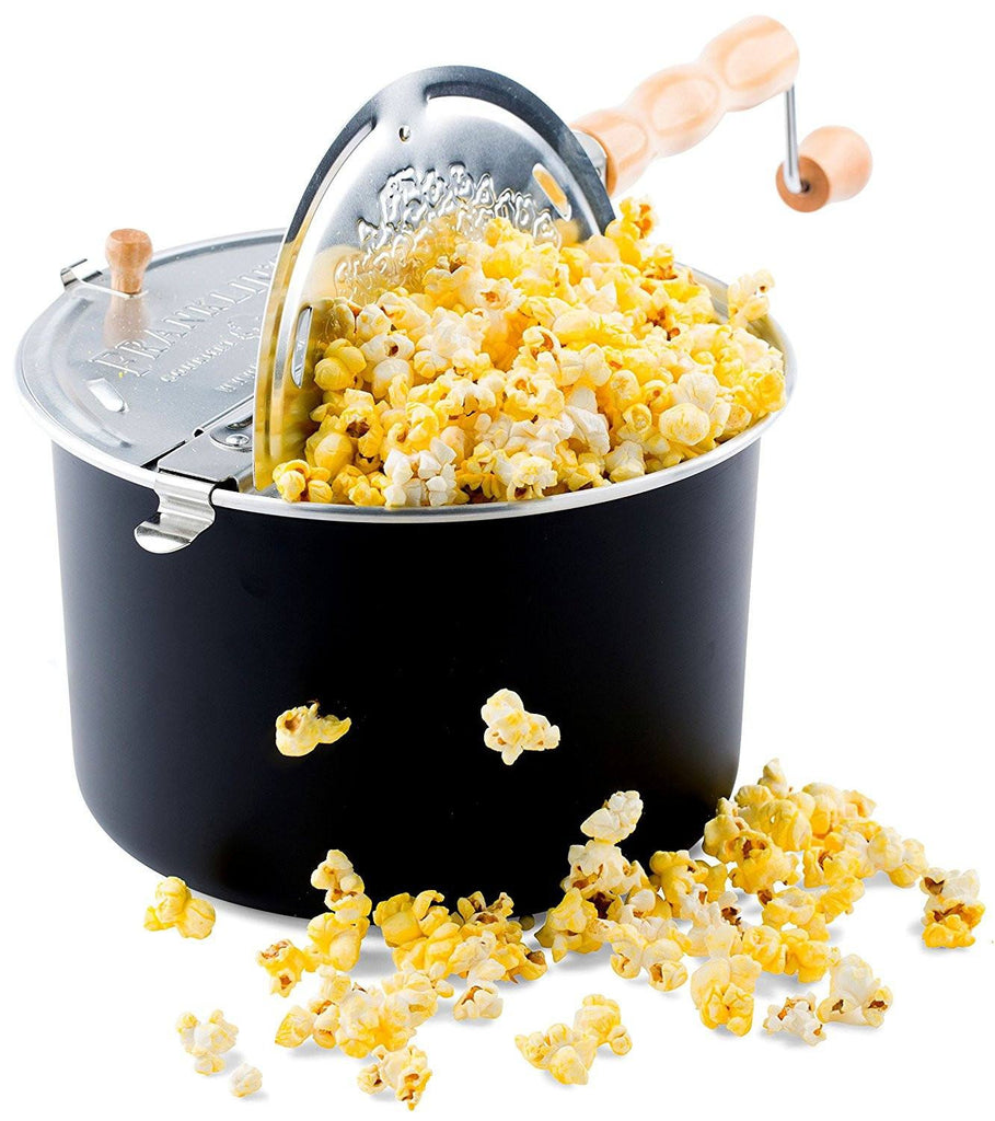 Franklins Whirley Pop Stove Top Popcorn Maker Franklins Gourmet Popcorn 