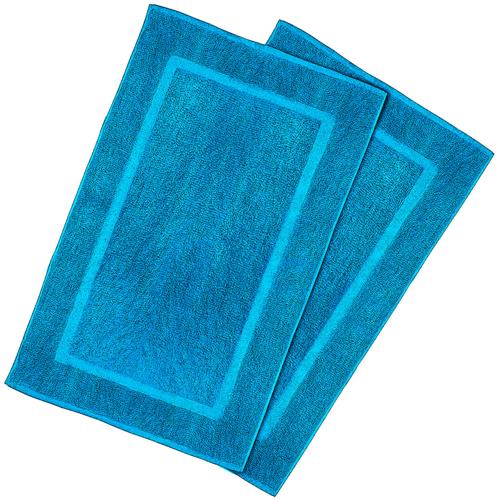 turquoise bath mat