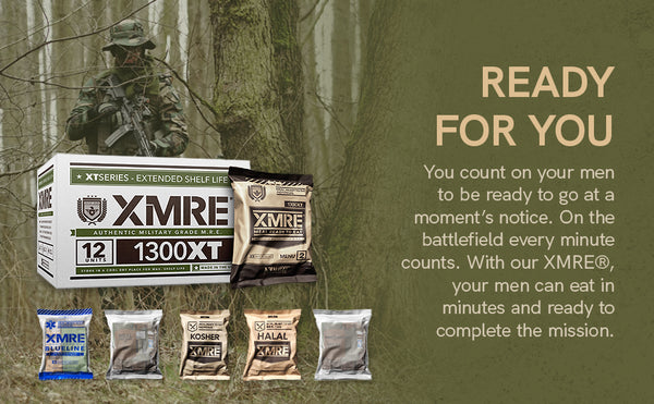 XMRE 1300XT MRE Meals Military Bulk