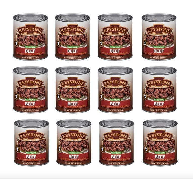 Image of Keystone Meats All Natural Canned Beef 28 oz (12 cans)