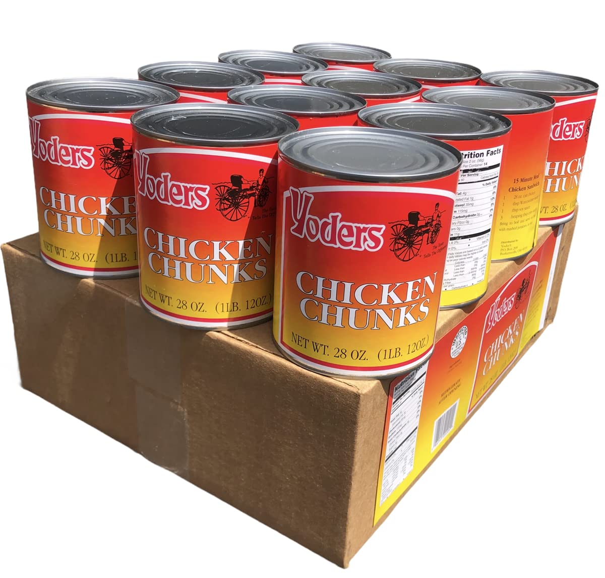Image of Yoder's  Canned Chicken Chunks Case (12 Cans)