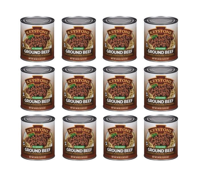 Image of Keystone Meats all Natural Ground Beef 28-oz Can- 12 cans