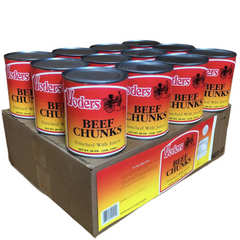 Case (12 Cans) of Yoder's fresh REAL Canned Beef Chunks