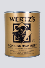 Wertz's GMO Free Premium Canned Beef 28oz Cans