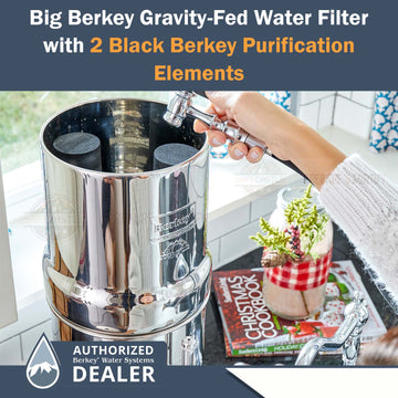 berkey-water-filter-big-berkey-water-filtration-system-with-2-black-filters-28722874810450 image
