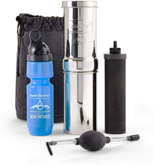 Go Berkey Kit (1 qt.) Water Filter with Black Berkey Primer and Sport Berkey Bottle (22 oz.)