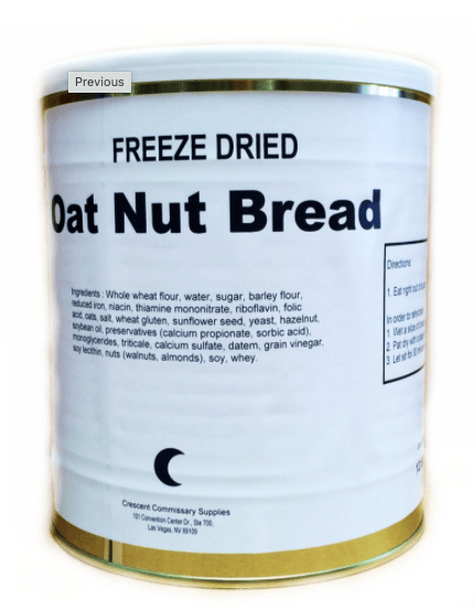 Image of Freeze Dried Oat Nut Bread #10 Can
