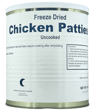 Image of Military Surplus Freeze Dried Canned Chicken Patties