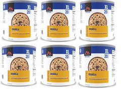 Mountain House Granola w/ Milk & Blueberries #10 Can Freeze Dried Food - 6 Cans Per Case Clean Label