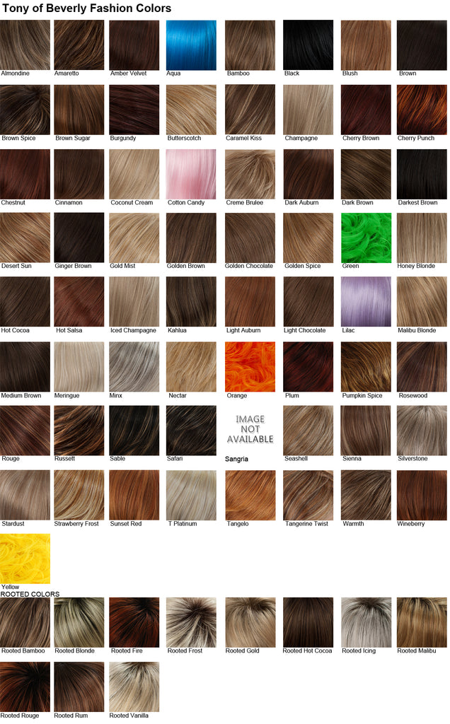 Colour Chart - Tony of Beverly Wig Store