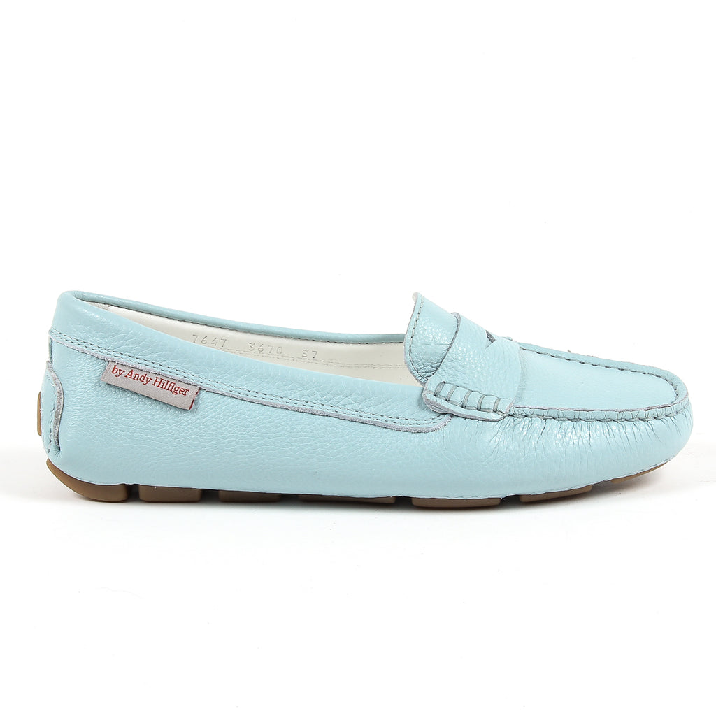 Andrew Charles Womens Loafer Light Blue 