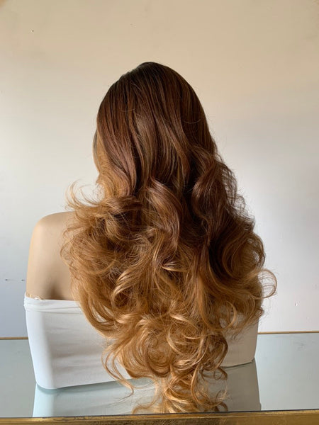 LAVAISA BROWN BALAYAGE Hair Lace Wig - Nikki Bella Hair