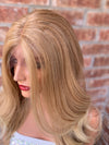 HONEY Blonde Balayage, Lace Front Wig, Loose Curl hair, 22 Inches
