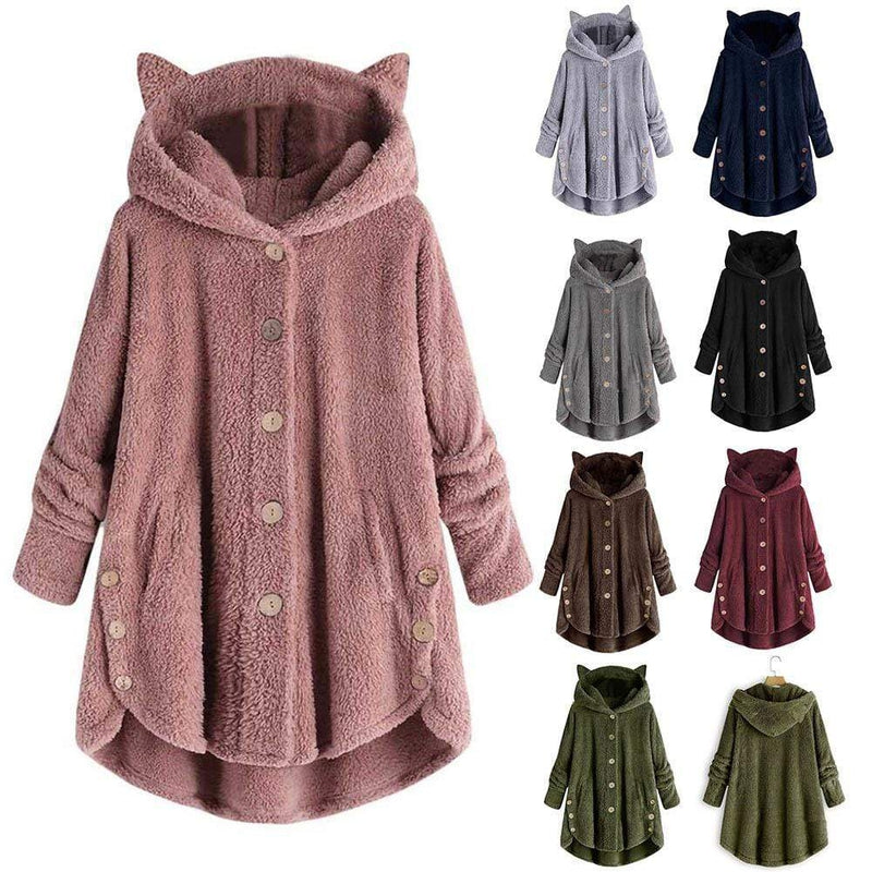 fleece coat with hood