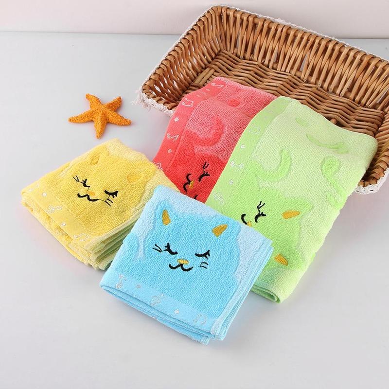4pc Bamboo Fiber Kitten Face Bath Towels - FreakyPet