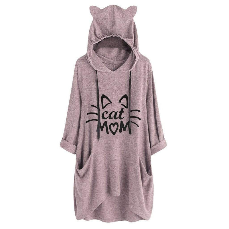 plus size cat hoodie