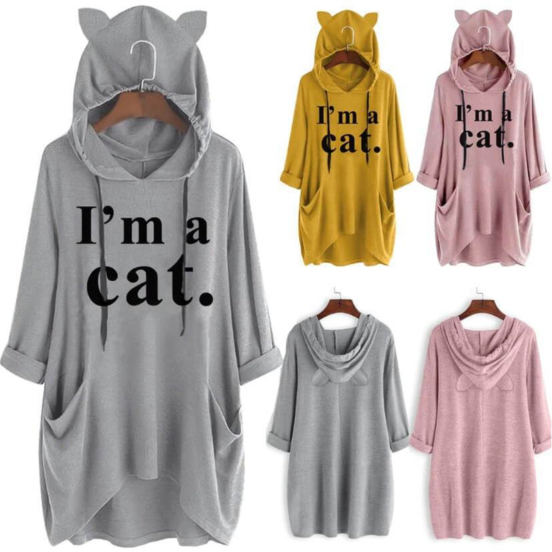 oversized cat hoodie